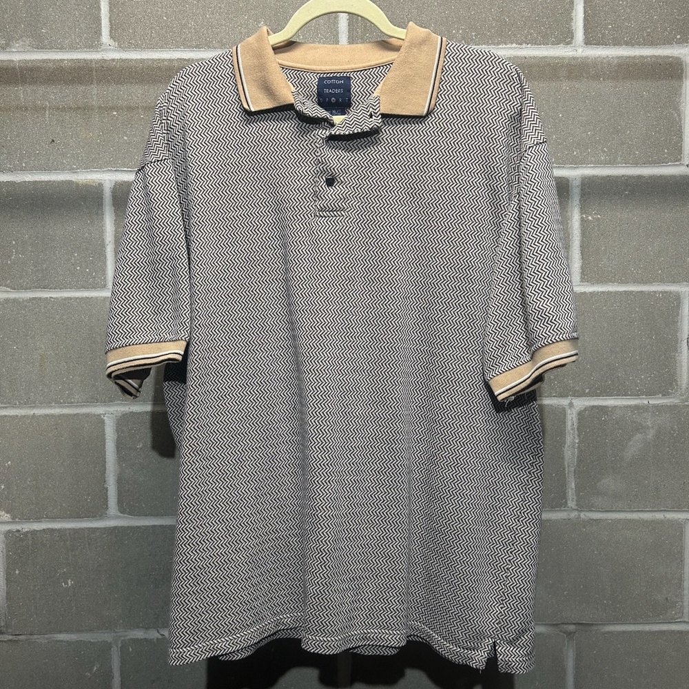 Vintage Cotton Traders Sport Chevron Polo